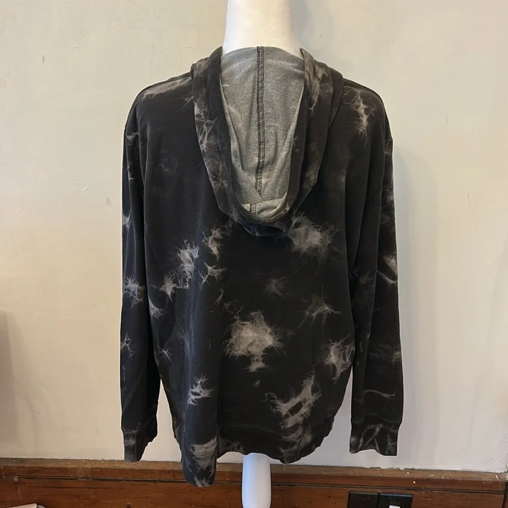 Jane and Delancey black hooded lightweight sweatshirt Size L EUC - Picture 4 of 8